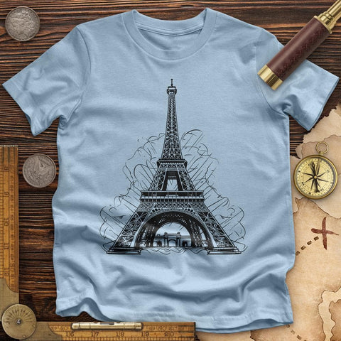 Eiffel Tower High Quality Tee Light Blue / S