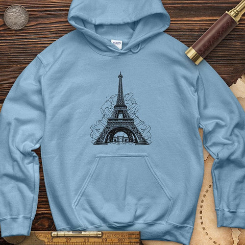 Eiffel Tower Hoodie Light Blue / S