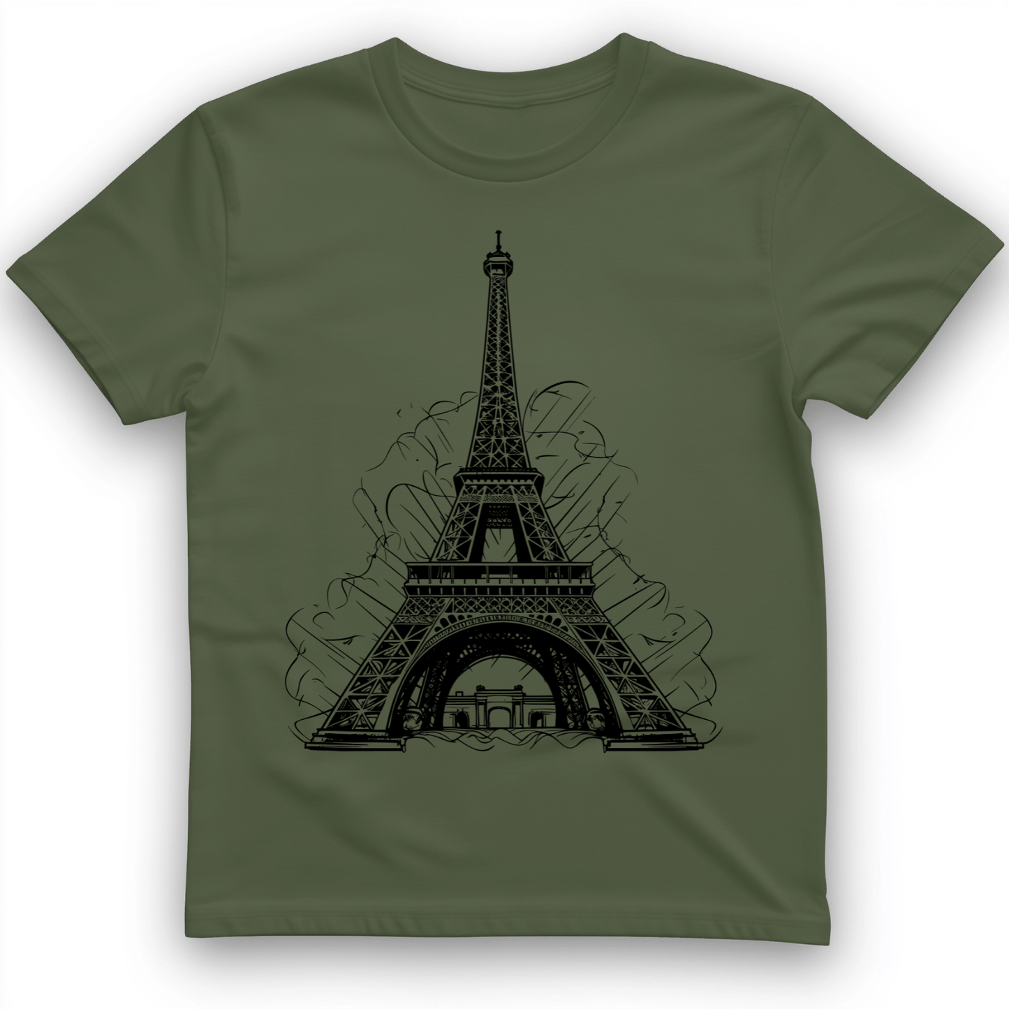 Eiffel Tower T-Shirt Military Green / S