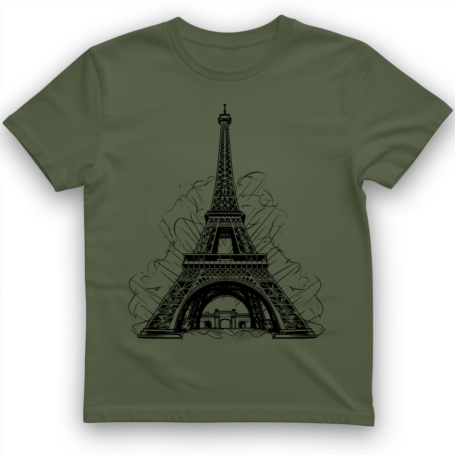 Eiffel Tower T-Shirt Military Green / S