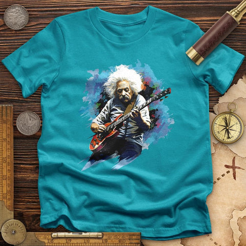 Einstein Playing Guitar T-Shirt Tropical Blue / S