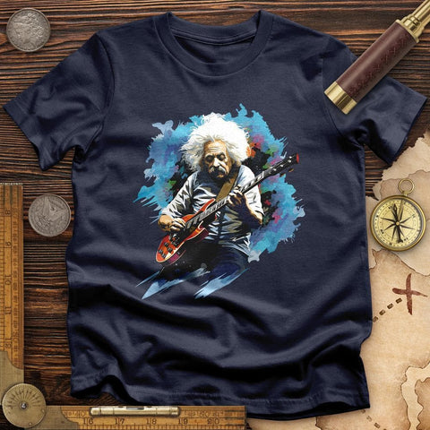 Einstein Playing Guitar T-Shirt Navy / S