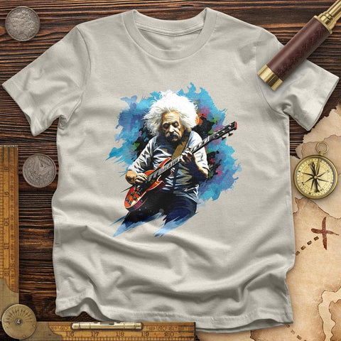 Einstein Playing Guitar T-Shirt Ice Grey / S