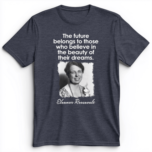Eleanor Roosevelt Premium Tee Heather Navy / S