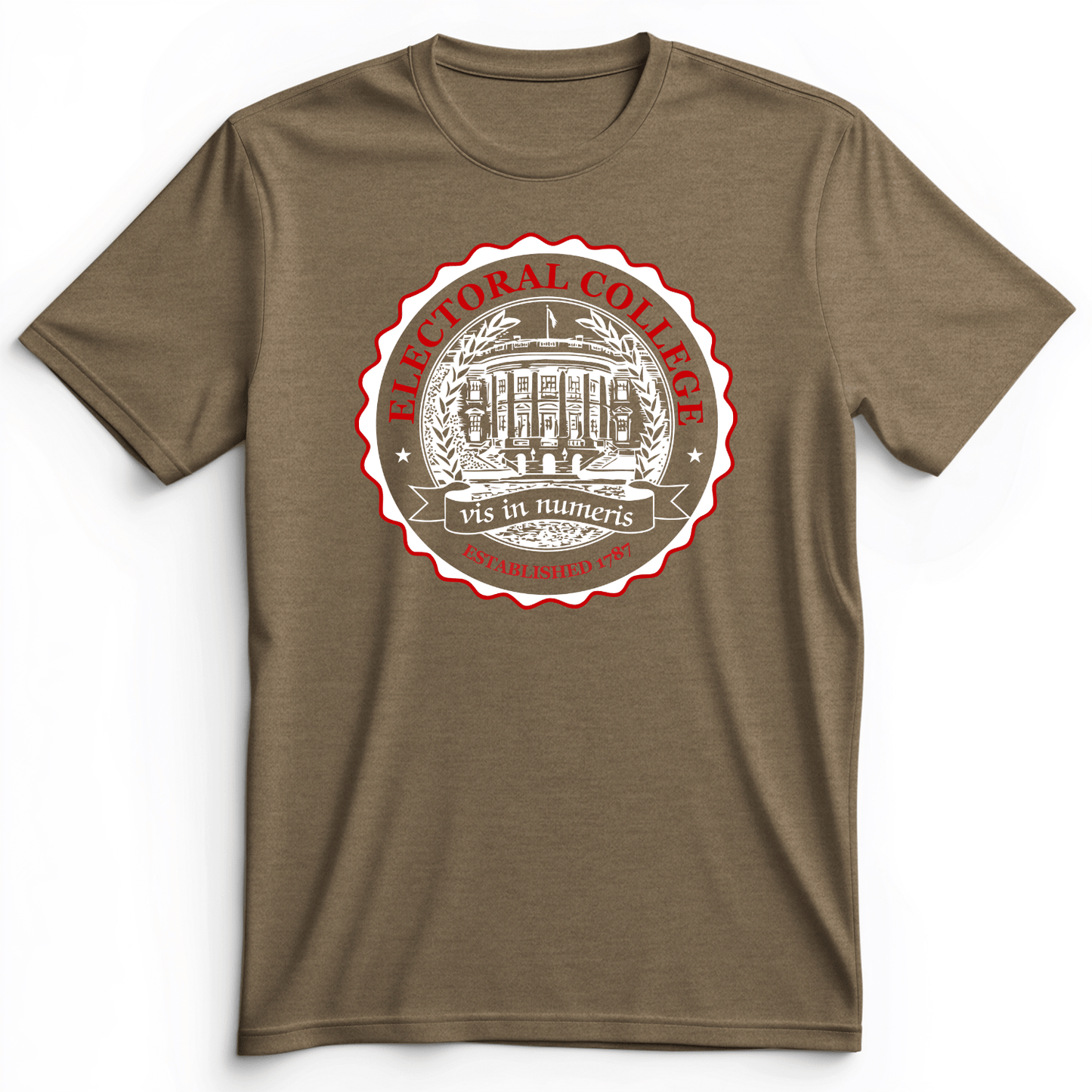 Electoral College Premium Tee Heather Olive / S
