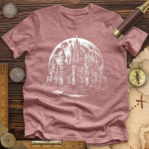 Enchanted Castle Premium QualityTee Heather Mauve / S