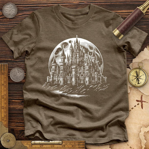 Enchanted Castle Premium QualityTee Heather Olive / S