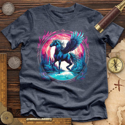 Enchanted Pegasus High Quality Tee Heather Navy / S