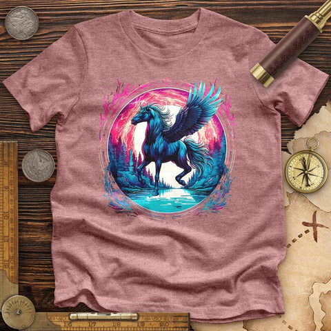 Enchanted Pegasus High Quality Tee Heather Mauve / S