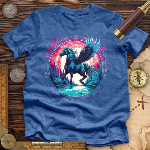 Enchanted Pegasus High Quality Tee Heather True Royal / S