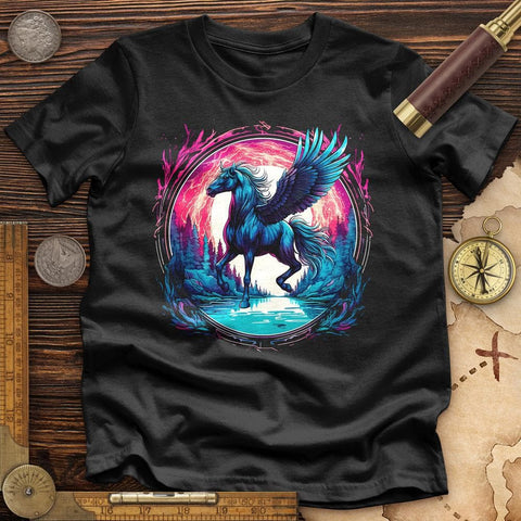 Enchanted Pegasus Premium QualityTee Black / S