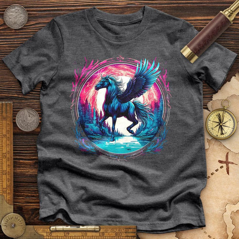 Enchanted Pegasus Premium QualityTee Dark Grey Heather / S