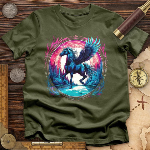 Enchanted Pegasus T-Shirt Military Green / S