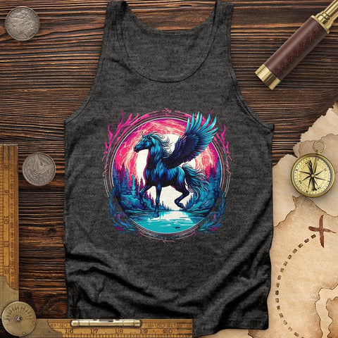 Enchanted Pegasus Tank Charcoal Black TriBlend / XS