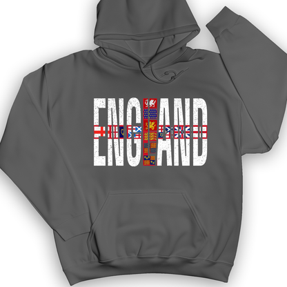 English Flags 1 Hoodie Charcoal / S