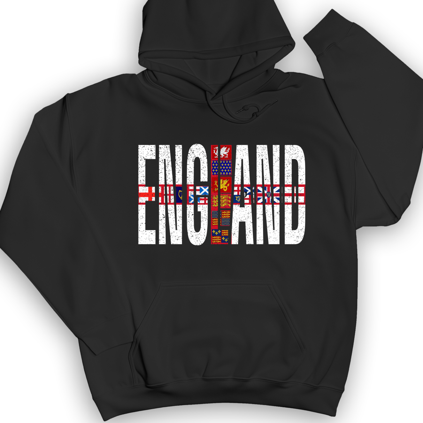 English Flags 1 Hoodie Black / S