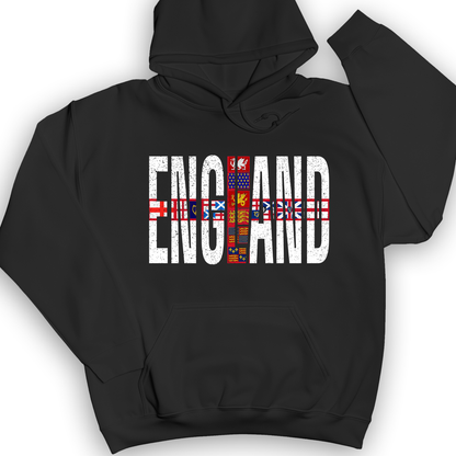 English Flags 1 Hoodie Black / S