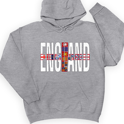 English Flags 1 Hoodie Sport Grey / S