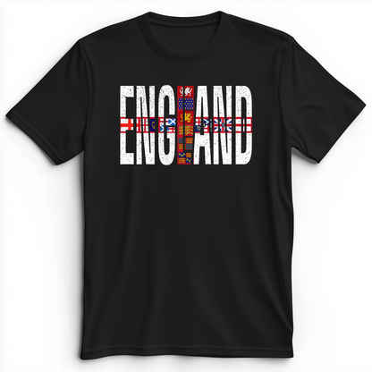 English Flags 1 Premium Tee Black / S