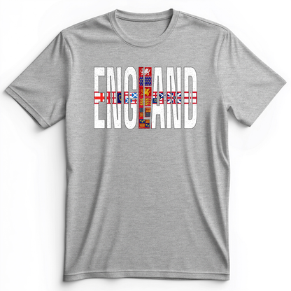 English Flags 1 Premium Tee Athletic Heather / S