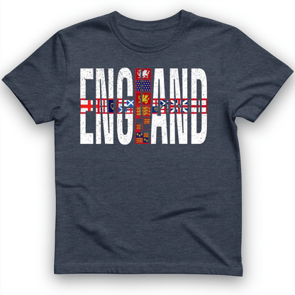 English Flags 1 T-Shirt Heather Navy / S