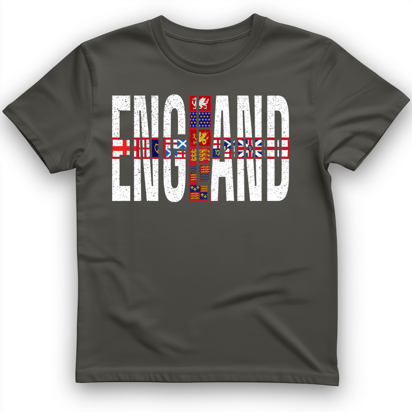 English Flags 1 T-Shirt Charcoal / S