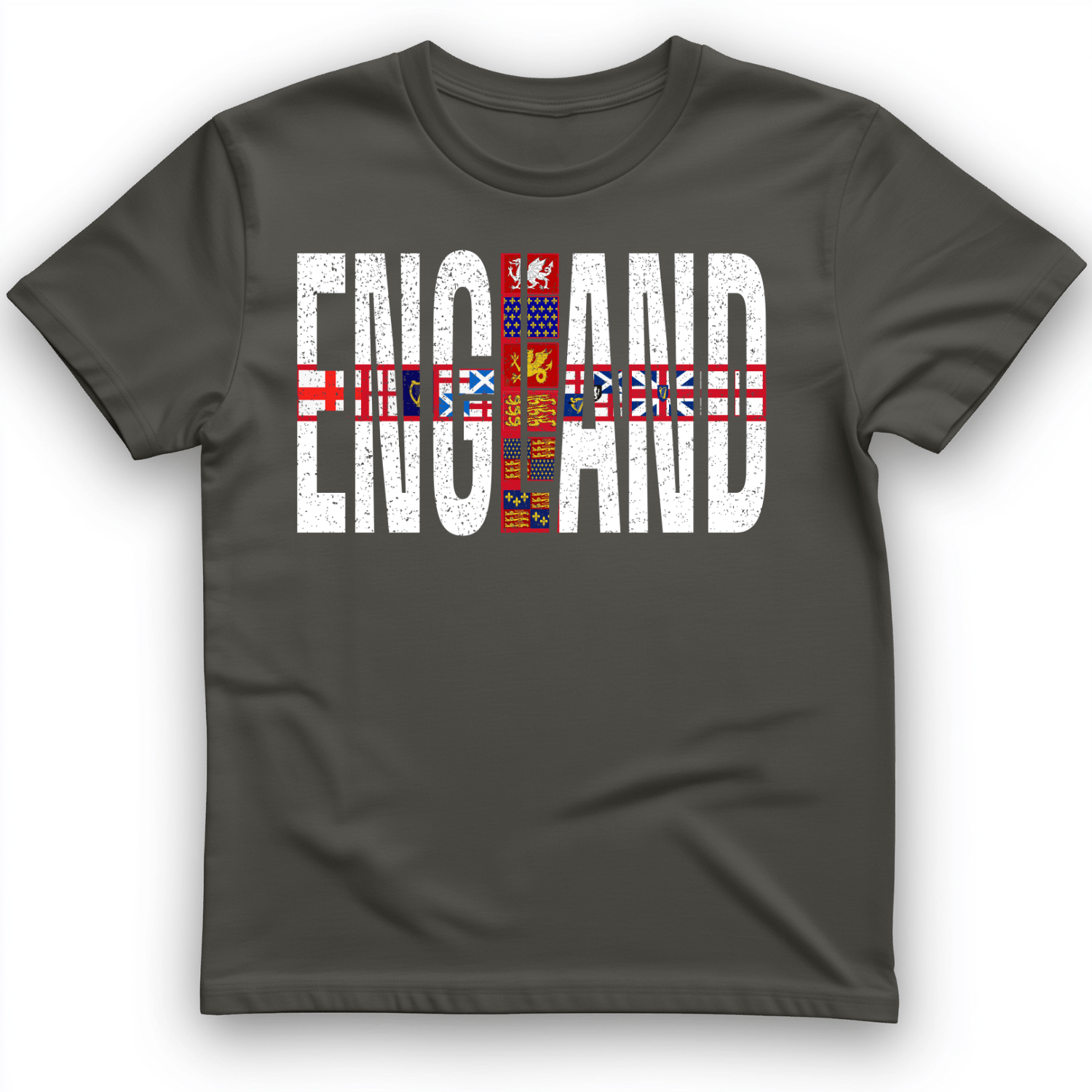 English Flags 1 T-Shirt Charcoal / S