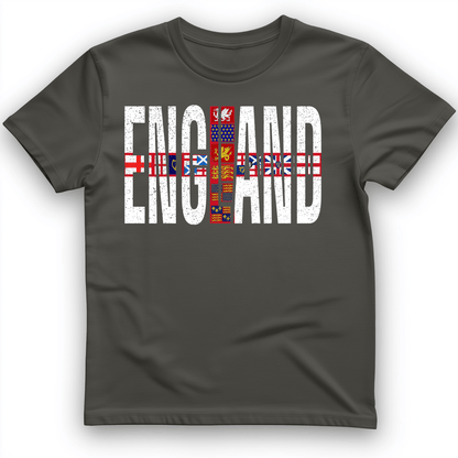 English Flags 1 T-Shirt Charcoal / S