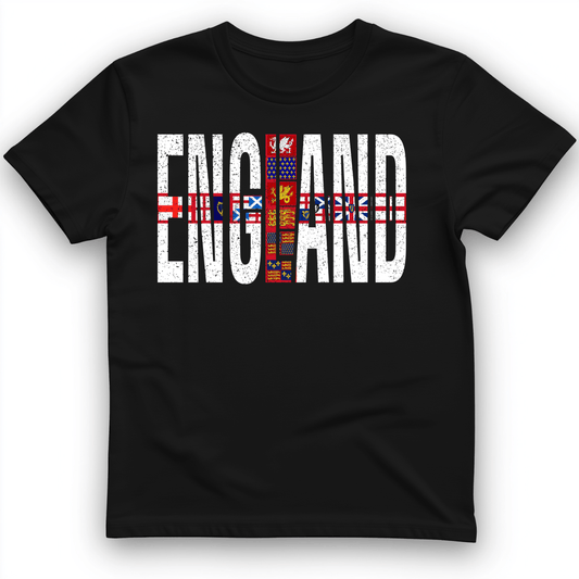 English Flags 1 T-Shirt Black / S