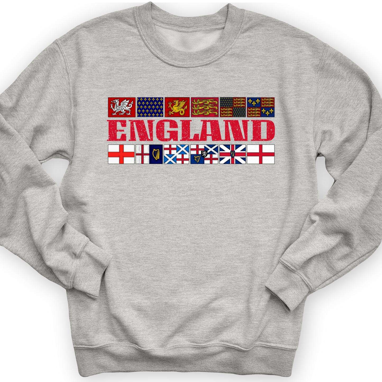 English Flags 2 Crewneck Sport Grey / S