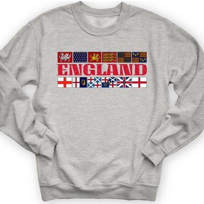 English Flags 2 Crewneck Sport Grey / S