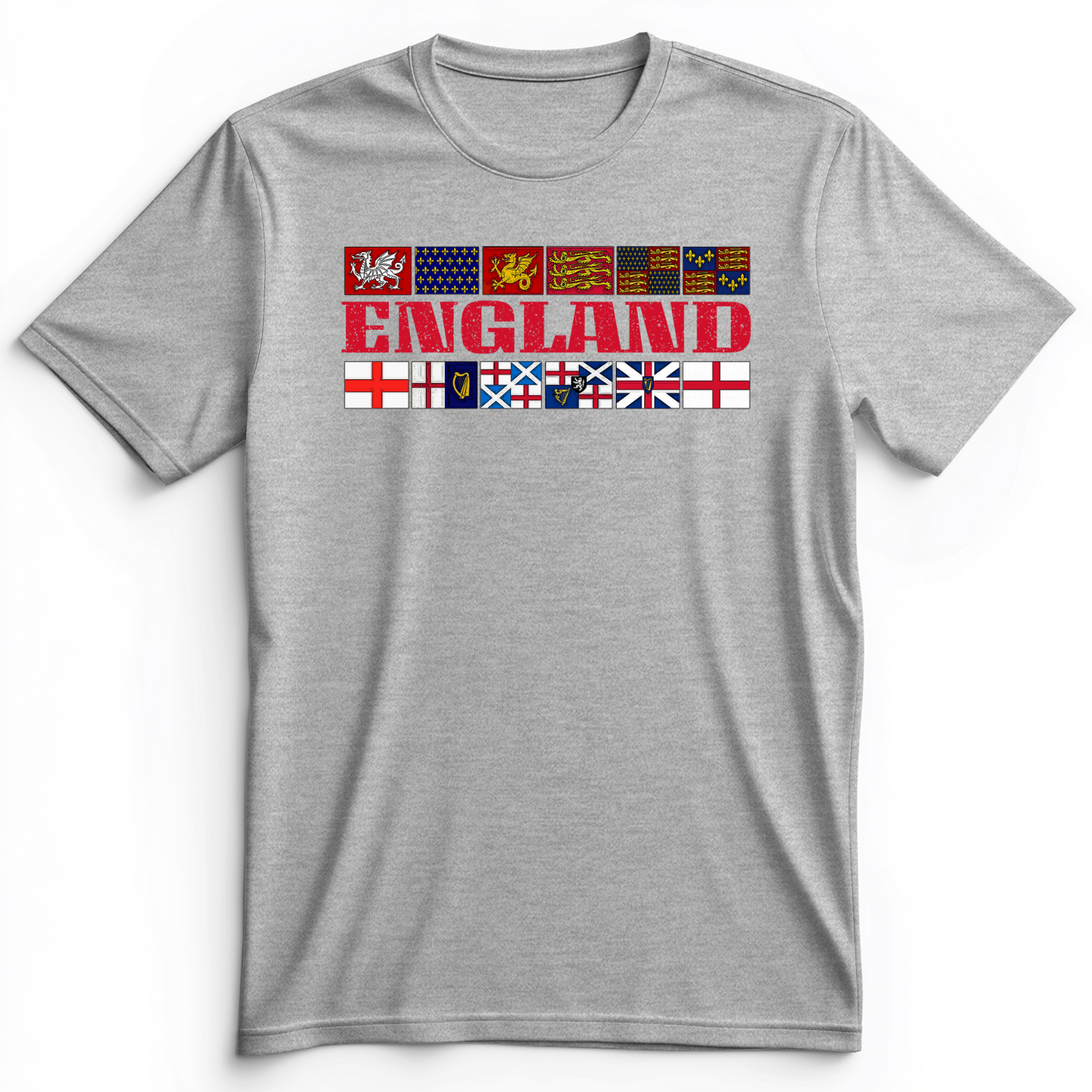 English Flags 2 Premium Tee Athletic Heather / S