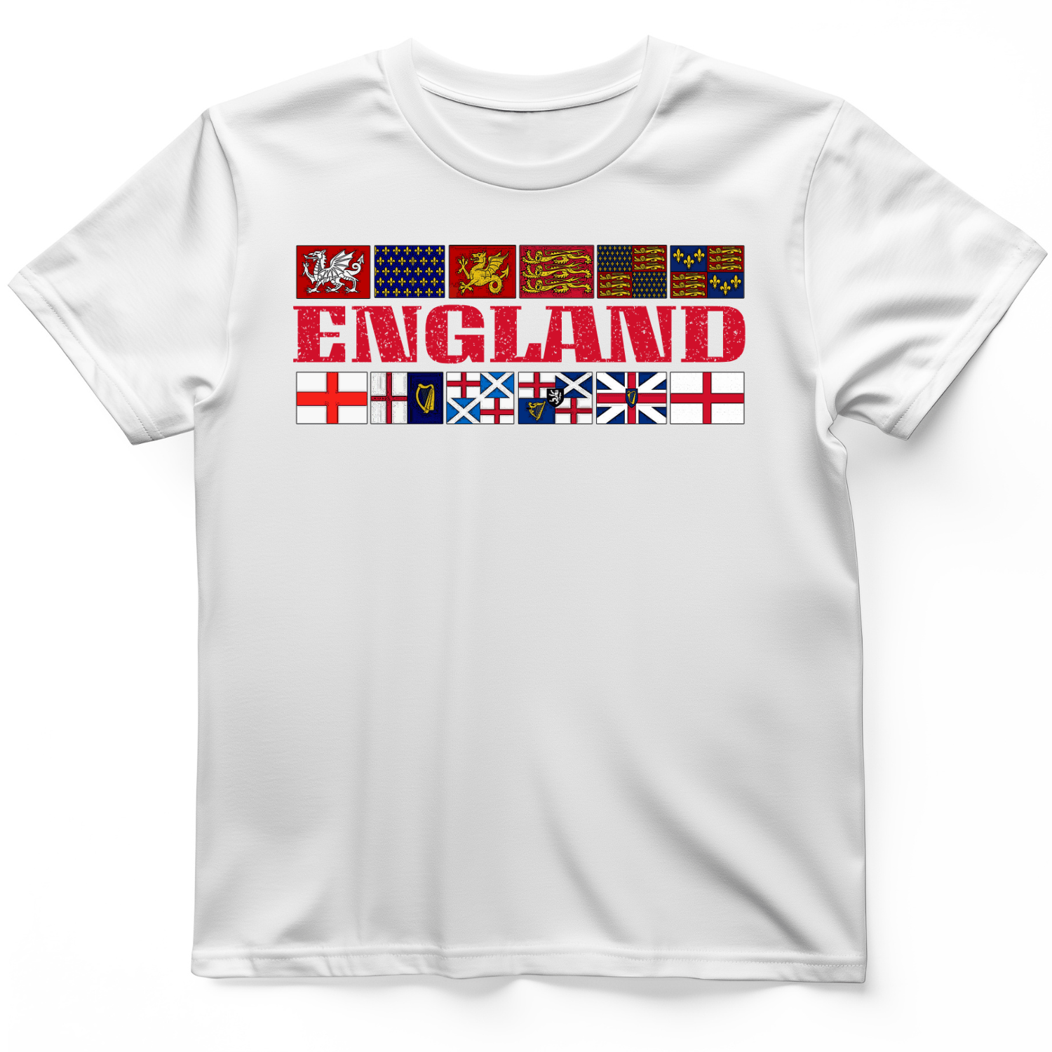 English Flags 2 T-Shirt White / S