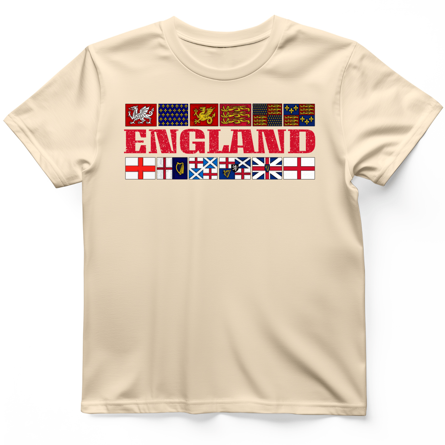English Flags 2 T-Shirt Natural / S