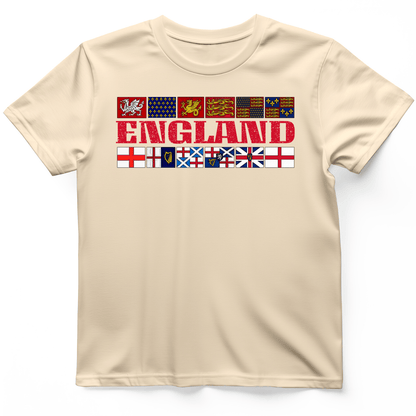 English Flags 2 T-Shirt Natural / S
