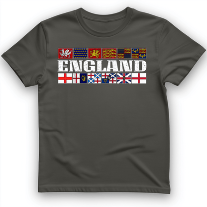 English Flags 2 T-Shirt Charcoal / S
