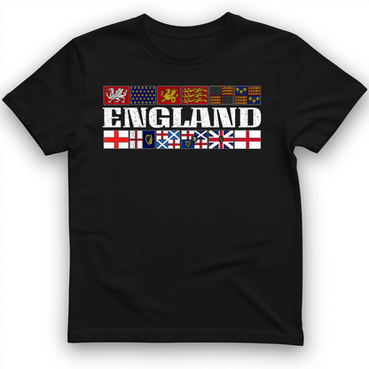 English Flags 2 T-Shirt Black / S
