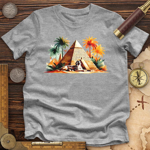 Enigmatic Egyptian Pyramid High Quality Tee Athletic Heather / S