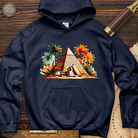 Enigmatic Egyptian Pyramid Hoodie Navy / S