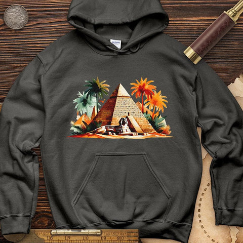 Enigmatic Egyptian Pyramid Hoodie Charcoal / S