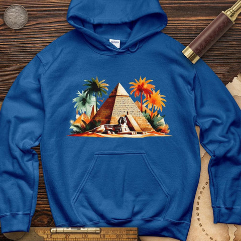 Enigmatic Egyptian Pyramid Hoodie Royal / S