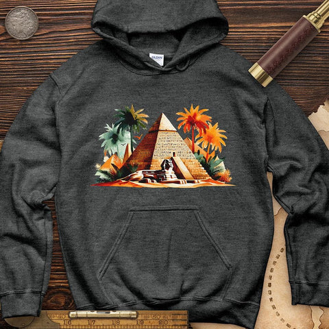 Enigmatic Egyptian Pyramid Hoodie Dark Heather / S