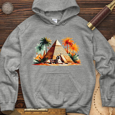 Enigmatic Egyptian Pyramid Hoodie Sport Grey / S