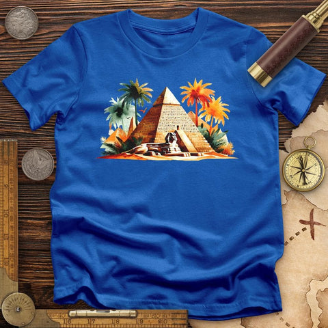 Enigmatic Egyptian Pyramid T-Shirt Royal / S