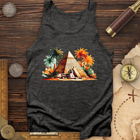 Enigmatic Egyptian Pyramid Tank Charcoal Black TriBlend / XS