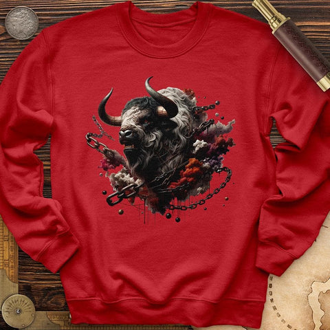 Enraged Minotaur Crewneck Red / S