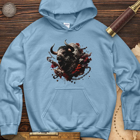 Enraged Minotaur Hoodie Light Blue / S