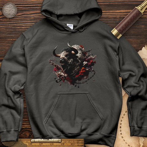 Enraged Minotaur Hoodie Charcoal / S