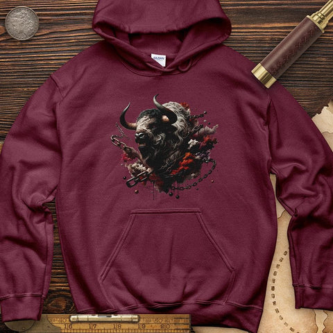 Enraged Minotaur Hoodie Maroon / S