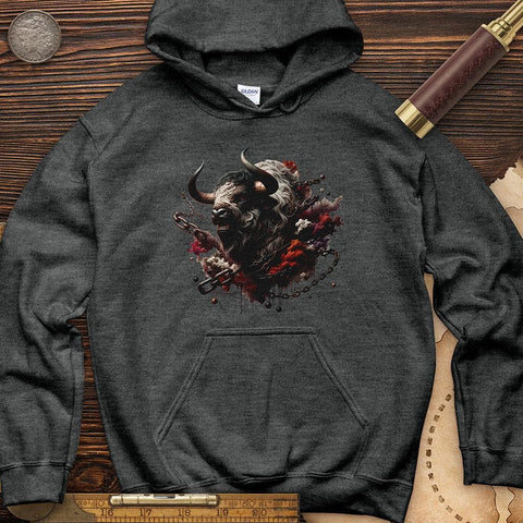 Enraged Minotaur Hoodie Dark Heather / S